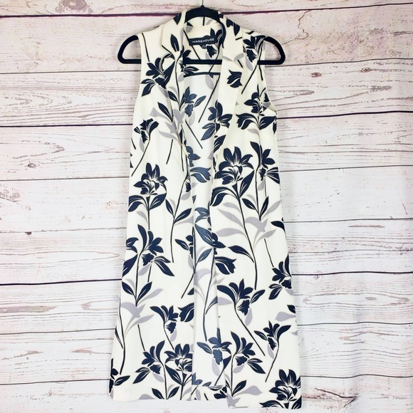 Warehouse UK Jackets & Blazers - Sleeveless Floral Duster Jacket